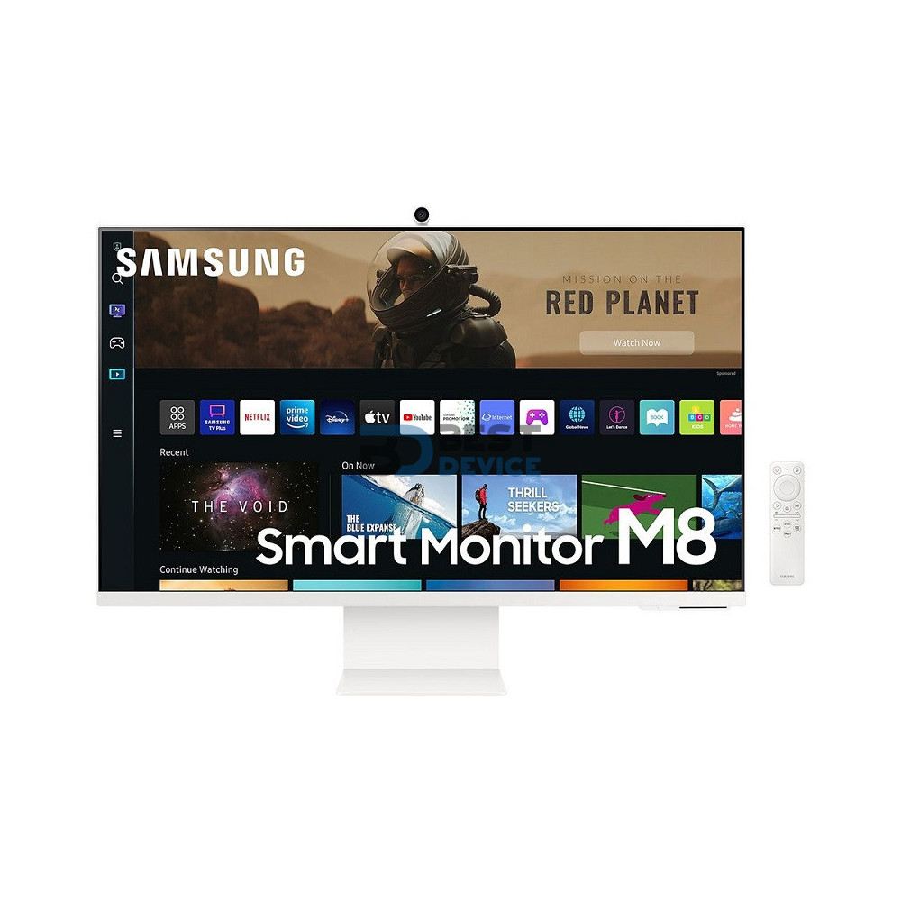 MONITOR SAMSUNG 32" LS32BM801ULXZB 4K SLIM SMART BL