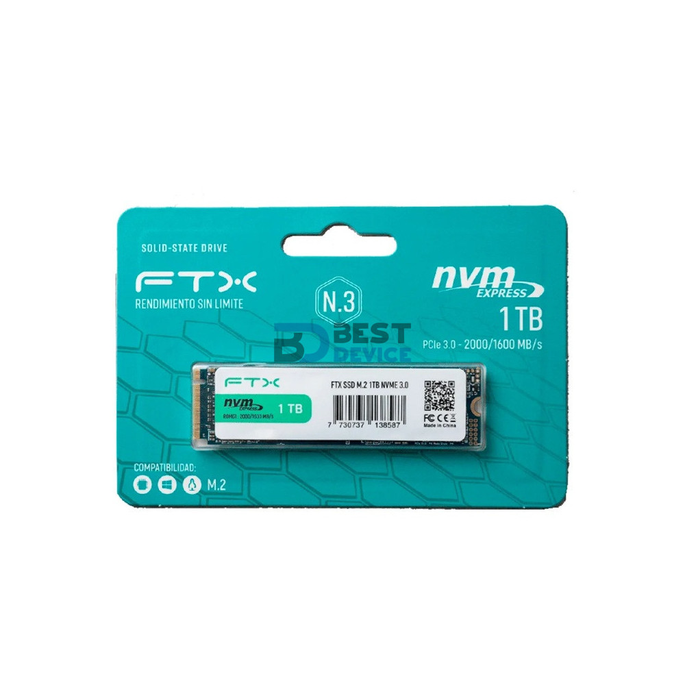 SSD FTX N3 1TB M.2 NVME PCIE 3.0 138600