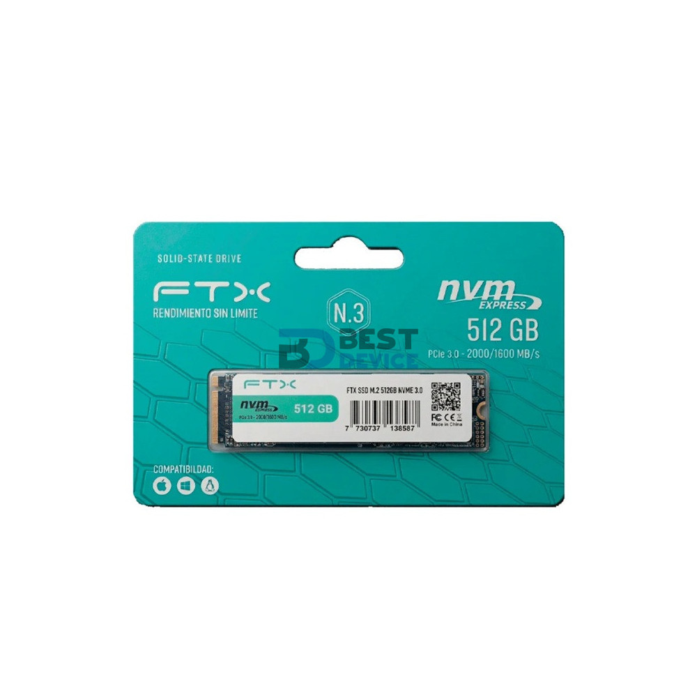 SSD FTX N3 512GB M.2 NVME PCIE 3.0 138594
