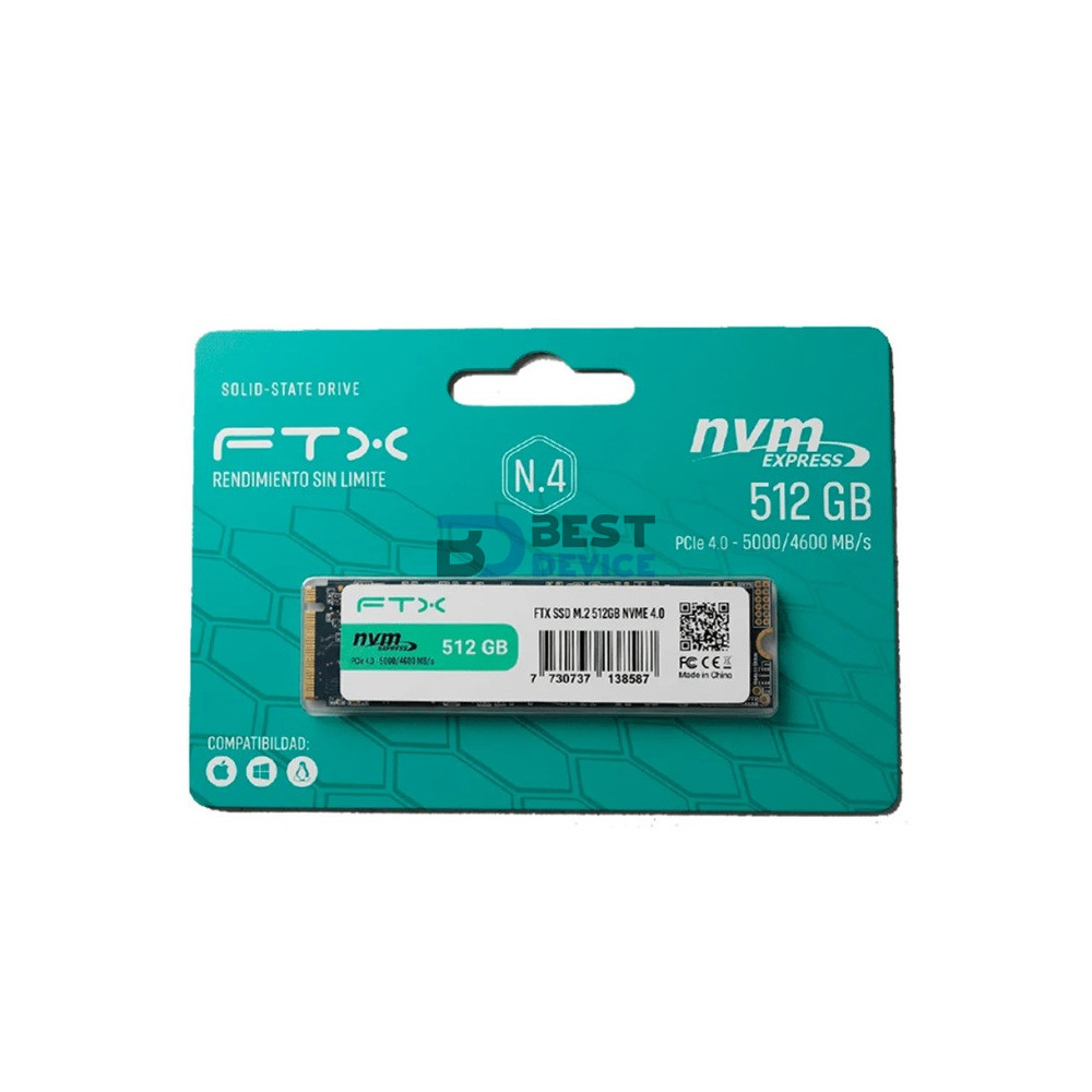 SSD FTX N4 512GB M.2 NVME PCIE 4.0 138617