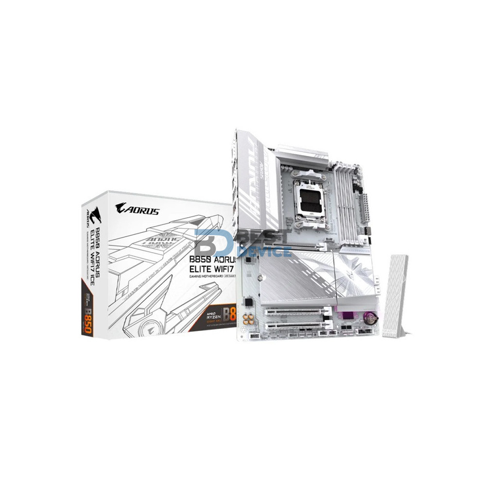 PLACA MADRE B850 AORUS ELITE WIFI7 ICE DDR5 AM5/S/R/DP/3M2/USB3.2/ATX