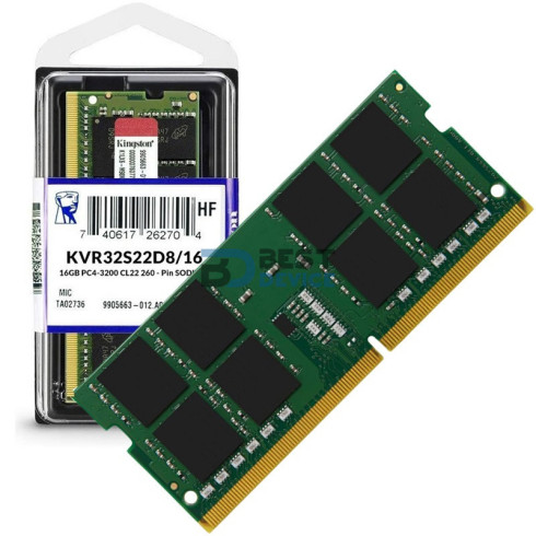 MEMORIA RAM PARA NOTEBOOK DDR4 KINGSTON 16G 3200 KVR32S22D8/16