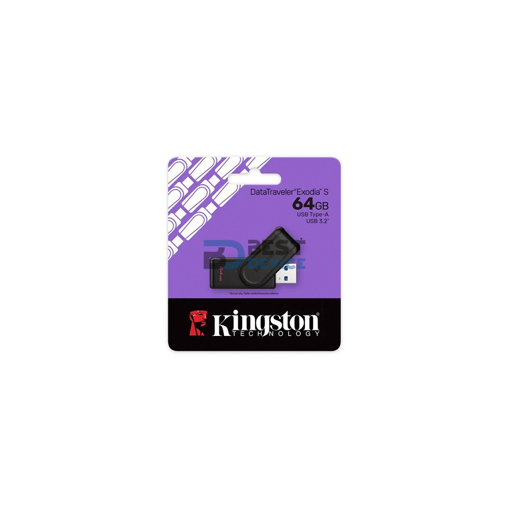 PENDRIVE KINGSTON 64GB DATATRAVELER EXODIA S DTXS/64GB USB-A S 3.2