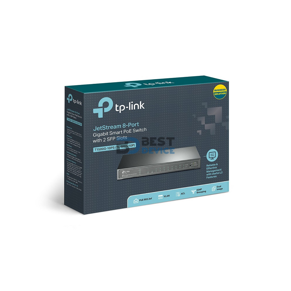 HUB SWITCH TP-LINK 8P T1500G-10PS TL-SG2210P POE