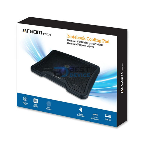 COOLING PAD PARA NOTEBOOK ARGOMTECH ARG-CF-1584 2 USB AZUL