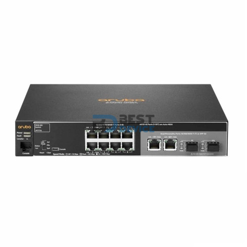 SWITCH HPE ARUBA 2530 8G SIN FUENTE (J9777A)