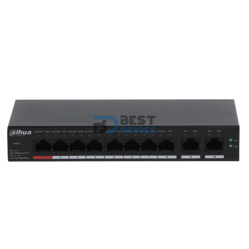 SWITCH DAHUA DH-CS4010-8ET-110 10PTOS/8PTOS PoE