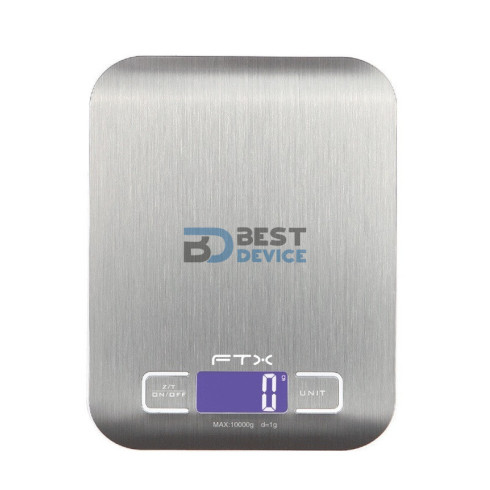 BALANZA DIGITAL DE COCINA FTX KS-101 PLANA/10KG/GRIS