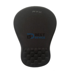 MOUSE PAD FTXMP31 CON APOYO 20X28CM/NEGRO