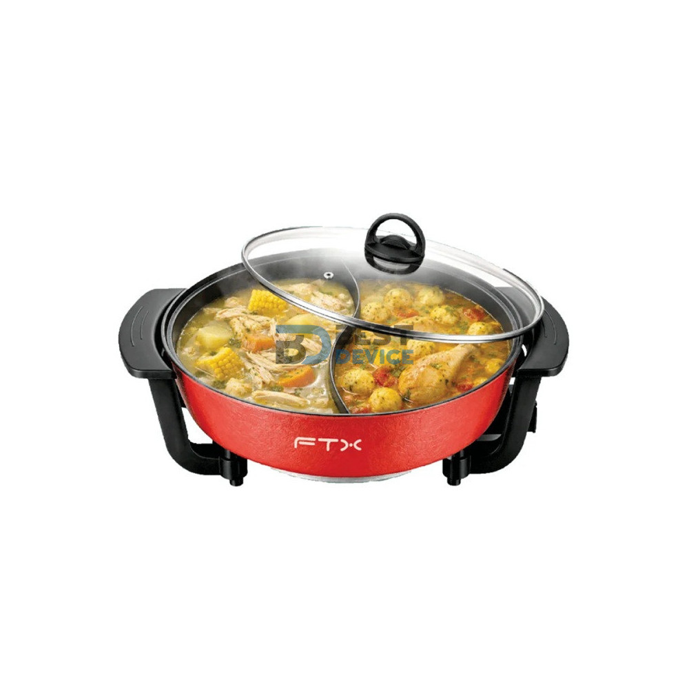 OLLA ELECTRICA OVALADA ANTIADHERENTE FTX EH2-10 5L 1350W/220V/ROJO