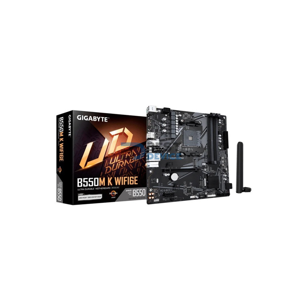 PLACA MADRE GIGABYTE AM4 B550M K WIFI6E S/R/HDMI/DP/2M2/DDR4/USB3.2/MATX