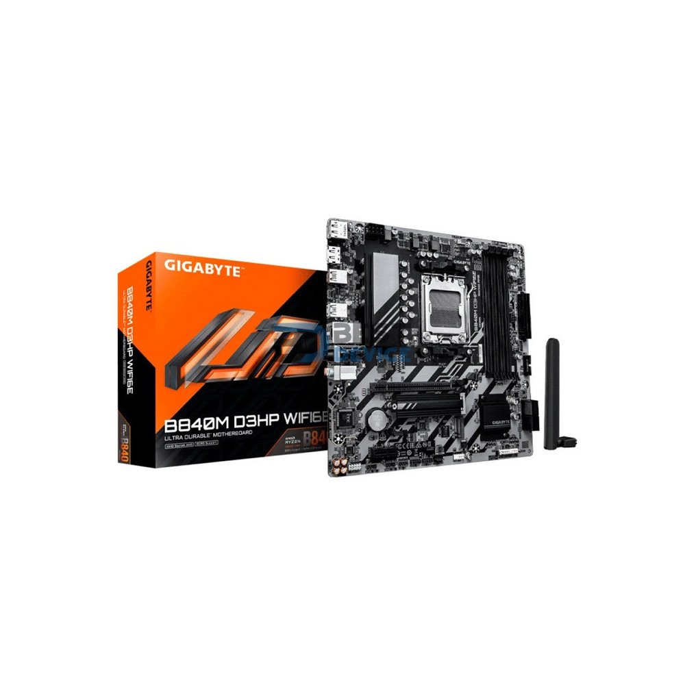 PLACA MADRE GIGABYTE AM5 B840M D3HP WIFI6E DDR5 S/R/HDMI/DP/2M2/USB/MATX