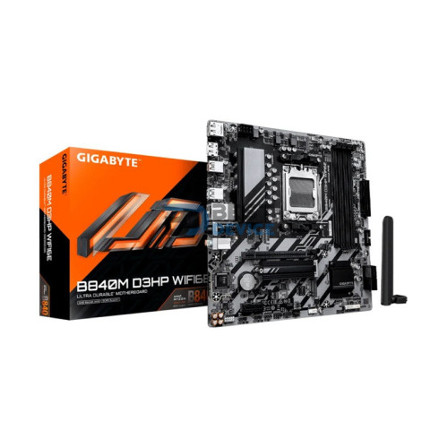 PLACA MADRE GIGABYTE AM5 B840M D3HP WIFI6E DDR5 S/R/HDMI/DP/2M2/USB/MATX