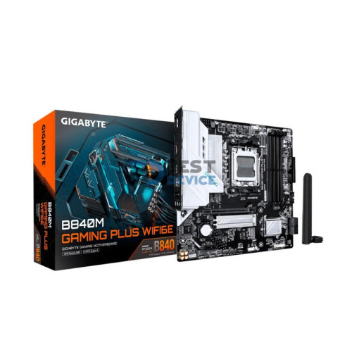 PLACA MADRE GIGABYTE AM5 B840M GAMING PLUS WIFI6E DDR5 S/R/HDMI/DP/2M2/USB/MATX