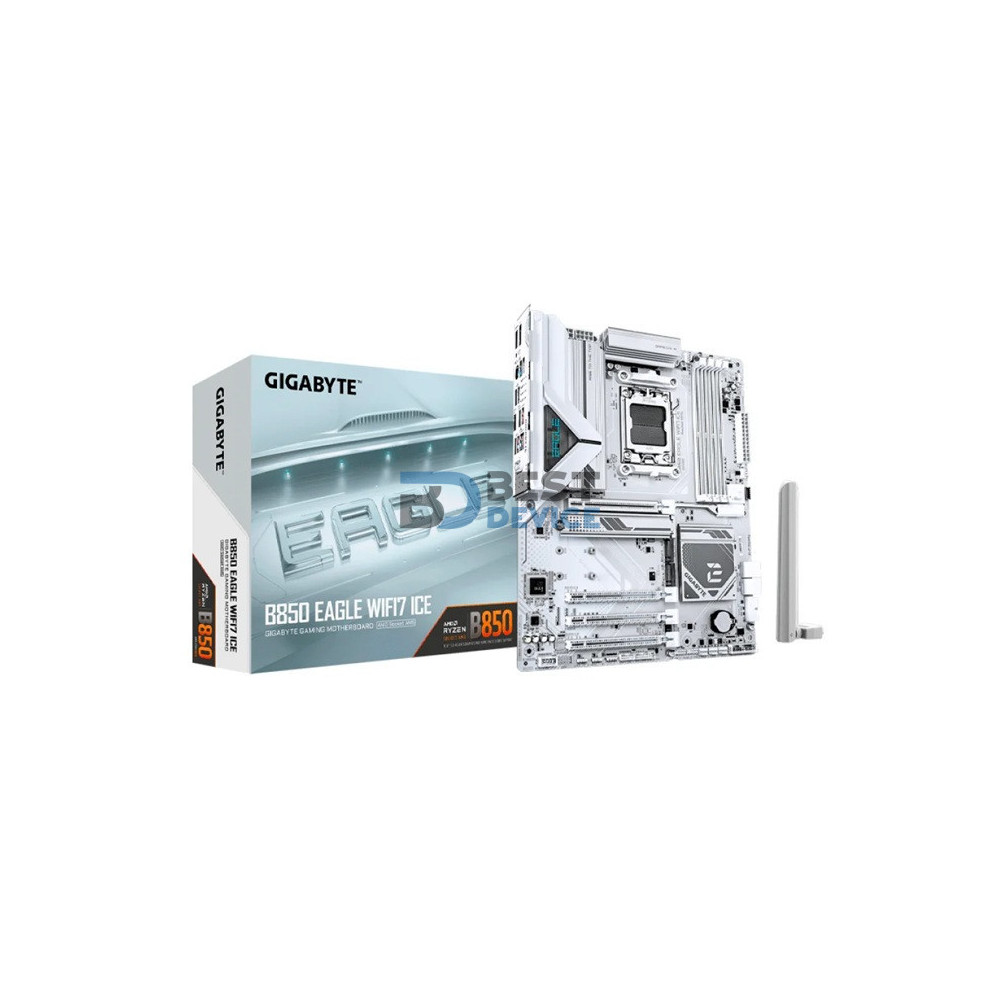 PLACA MADRE GIGABYTE AM5 B850 EAGLE WIFI7 ICE DDR5 S/R/HDMI/DP/3M2/USB3.2/ATX