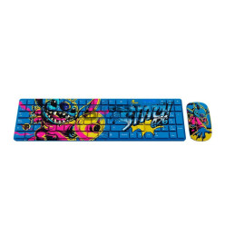 TECLADO + MOUSE INALAMBRICO XTECH XTK-D312ST STITCH EDITION NUM/ESP/AZUL