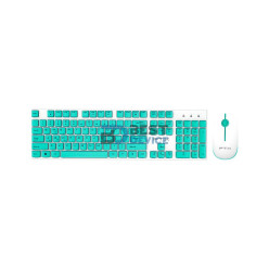 TECLADO+MOUSE WIR FTXGK600 POR/BLA-VER