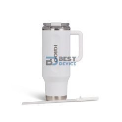 VASO TÉRMICO IGLOO 1.2L SSTL FLIP 'N' SIP TRAVEL MUG BLANCO 71226 CON PAJITA