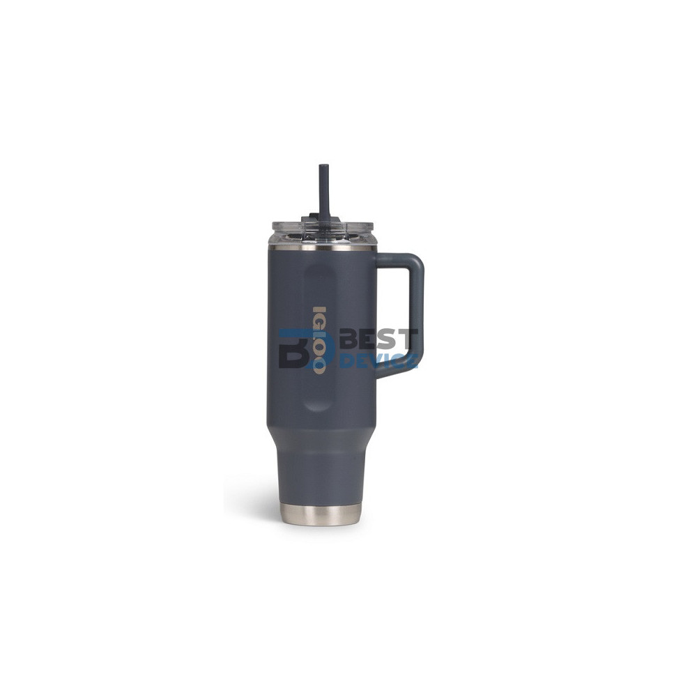 VASO TÉRMICO IGLOO 1.2L SSTL FLIP 'N' SIP TRAVEL MUG CARBONITE 71227 CON PAJITA