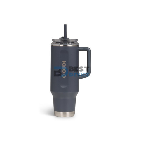 VASO TÉRMICO IGLOO 1.2L SSTL FLIP 'N' SIP TRAVEL MUG CARBONITE 71227 CON PAJITA