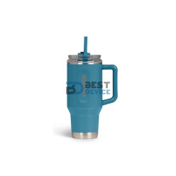 VASO TÉRMICO IGLOO 950ML SSTL FLIP 'N' SIP TRAVEL MUG AZUL MODERNO 71223 CON PAJITA