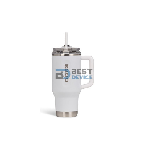 VASO TÉRMICO IGLOO 950ML SSTL FLIP 'N' SIP TRAVEL MUG BLANCO 71221 CON PAJITA