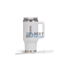 VASO TÉRMICO IGLOO 950ML SSTL FLIP 'N' SIP TRAVEL MUG BLANCO 71221 CON PAJITA