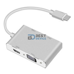 CABLE ADAPTADOR TIPO C A DVI/USB 3.0/HDMI/VGA