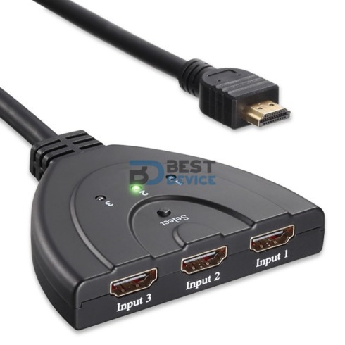 CABLE MULTIPUERTO HDMI 3PTOS