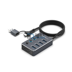 HUB ARGOMTECH ARG-UB-0190 4 PUERTOS 5GBPS TIPO C/USBA