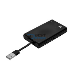 HUB USB MTEK HR-008 3P + LECTOR MEM SD/USB