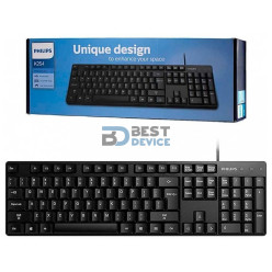 TECLADO PHILIPS K254 USB WIRED NEGRO