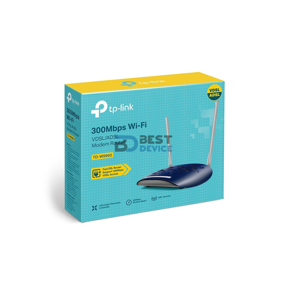 ROUTER TP-LINK MODEM WIFI VDSL/ADSL TD-W9960 300MB