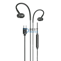 AURICULAR CON MICROFONO FTX E06C-BK CON CABLE USB-C DE 1.2 METROS NEGRO
