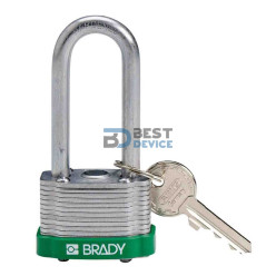 BRADY CANDADO ARCO ACERO CUERPO ACERO VERDE ARCO 58 MM (143142)