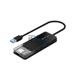 FTX HUB FTX-HUBT1-PB USB-A 3.0 4 PORT/5GBPS/USB-C NEGRO