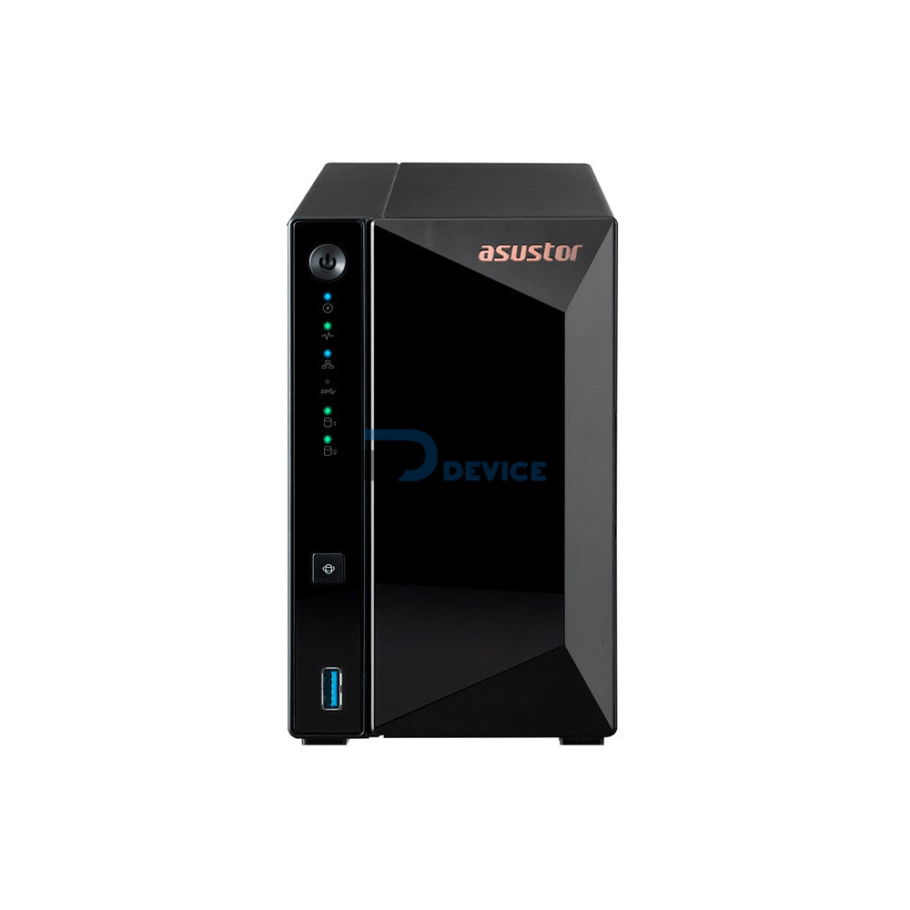 NAS ASUSTOR AS3302T V2 QC 1.7/2BAY/2G/1-GBLAN/3USB3.2