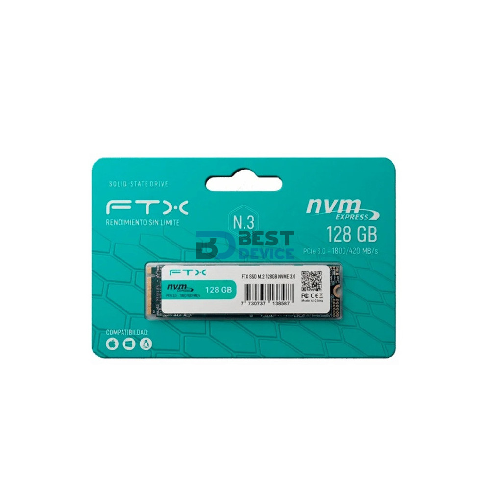 SSD FTX N3 128GB M.2 NVME 1800/420 PCIE 3.0 141181
