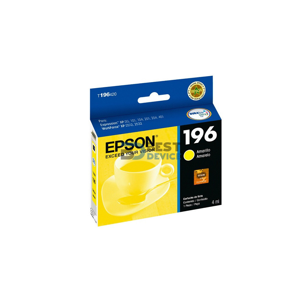 TINTA EPSON EXPRESSION T196420-AL AMARILLO P/XP-20-10X-20X-401/WF25XX