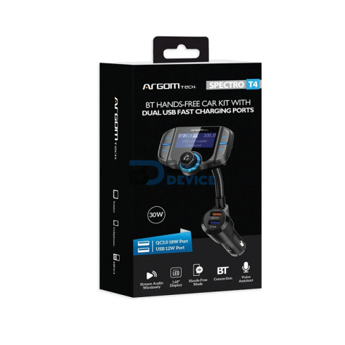 CARGADOR PARA AUTO ARGOMTECH ARG-AC-0348BK 2P USB