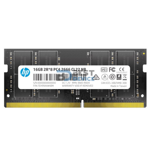 MEMORIA RAM PARA NOTEBOOK DDR4 HP 16GB 2666 MHZ 7EH99AA ABM