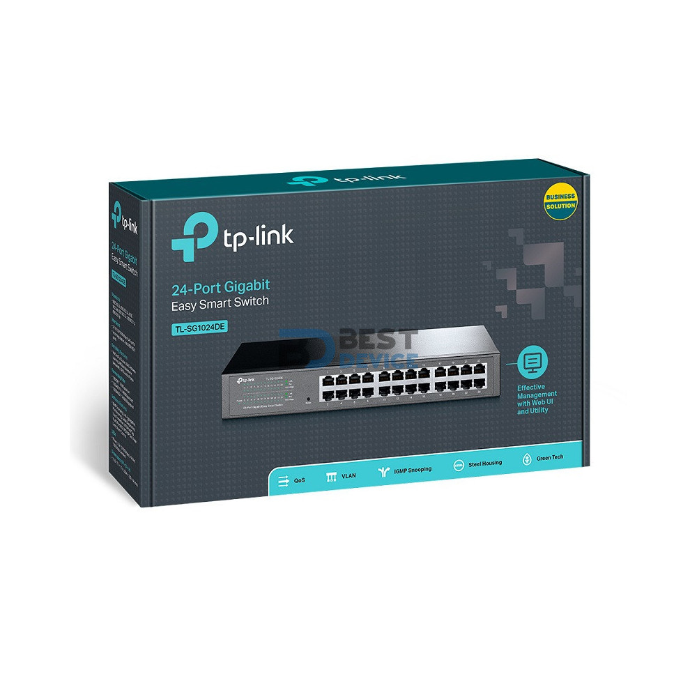 SWITCH TP-LINK 24 TL-SG1024DE INTELIGENTE SWITCH TP-LINK 24 TL-SG1024DE INTELIGENTE