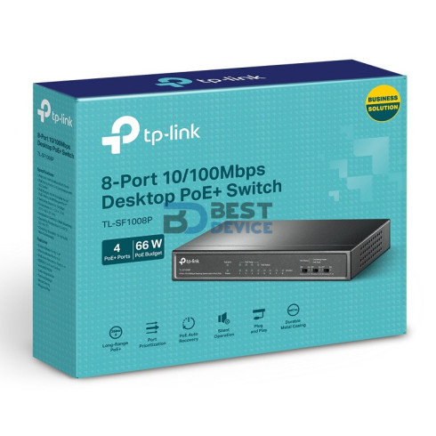 SWITCH TP-LINK 8P LAN TL-SF1008P PoE