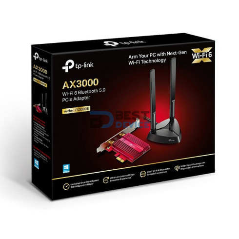 ADAPTADOR TP-LINK W NE PCIe TX3000E WI-FI6+BLUETOOTH 5.2