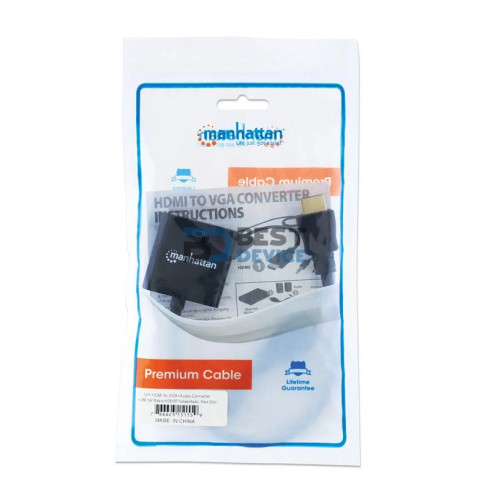 ADAPTADOR MANHATTAN HDMI-VGA/AUDIO 151559 BOLSA NEGRO