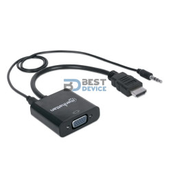 ADAPTADOR MANHATTAN HDMI-VGA/AUDIO 151559 BOLSA NEGRO