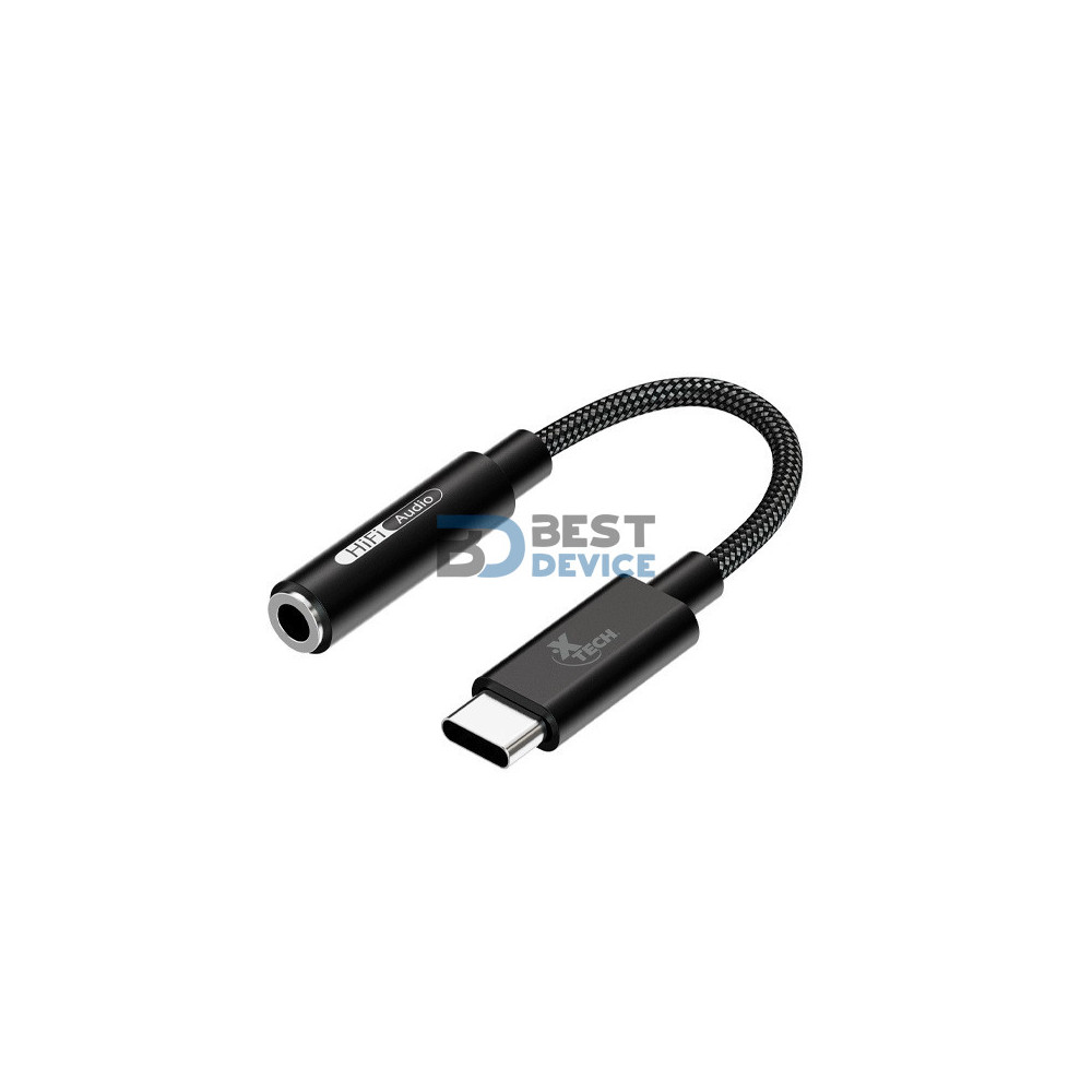ADAPTADOR XTEH XTC-509 USB-C(M)/3.5MM(H) 10CM/NEGRO ADAPTADOR XTEH XTC-509 USB-C(M)/3.5MM(H) 10CM/NEGRO