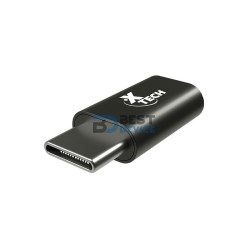 ADAPTADOR XTECH USB C(M)- MICRO USB 2.0(H) XTC-526 480MBPS NEGRO