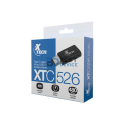 ADAPTADOR XTECH USB C(M)- MICRO USB 2.0(H) XTC-526 480MBPS NEGRO