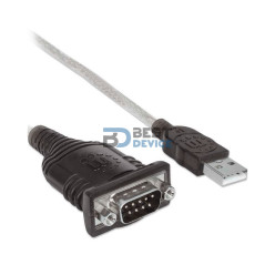 CABLE CONVER USB/SERIAL 45CM MANHATTAN GRIS 205153 BOLSA